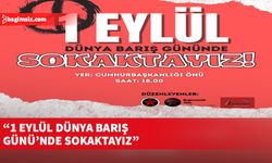 Anonim Gençlik, Bağımsızlık Yolu ve Baraka Kültür Merkezi, 1 Eylül Dünya Barış Gününde sokağa çıkıyor 