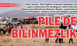 Pileli Türkler,  çalışmaların durduğunu; Beyarmudu Belediyesi Başkanı Bebek ise  yavaş seyrettiğini söyledi