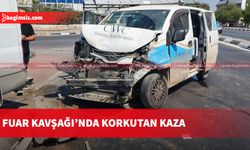 Lefkoşa Fuar kavşağında trafik kazası meydana geldi