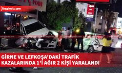 Girne ve Lefkoşa’da gece yarısından sonra trafik kazası meydana geldi