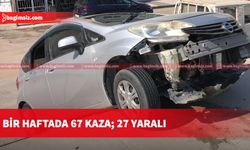 KKTC'de son bir haftada meydana gelen 67 trafik kazasında 27 kişi yaralandı