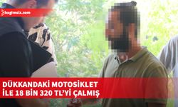 Çalıştığı oto lastikçide muhafaza edilen motosiklet ile nakit paraları çalan bir kişi aylar sonra yakalandı