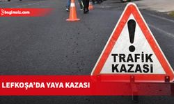 Lefkoşa’da yolun karşısına geçmeye çalışan yayaya araç çarptı