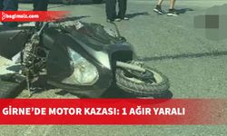 Girne'de Karmi Çemberi olarak bilinen yerde motor kazası meydana geldi...