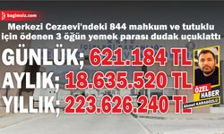 1 mahkum veya tutuklunun devlete günlük maliyeti 736 TL