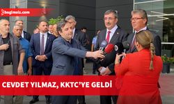 TC Cumhurbaşkanı Yardımcısı Cevdet Yılmaz’ı Başbakan Ünal Üstel karşıladı