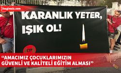 CTP Mağusa İlçesi örgütleri, eylemlerini Dr. Fazıl Küçük Endüstri Meslek Lisesi önüne taşıdı