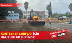 Yeşilyurt İlkokulu’na yerleştirilecek konteynerler için altyapı çalışmaları başlatıldı