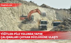 Yiğitler-Pile yolunda yapım çalışmaları devam ediyor