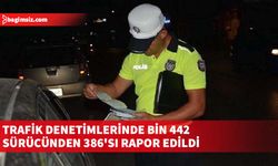 Ülke genelinde polis tarafından gerçekleştirilen trafik denetimlerinde, 1575 araç sürücüsü kontrol edildi