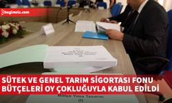 Tarım ve Doğal Kaynaklar Bakanlığı, SÜTEK ve Genel Tarım Sigortası Fonu bütçeleri oy çokluğuyla kabul edildi