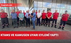 Ercan Sivil Havacılık İtfaiyesindeki eksikliklere dikkat çekmek için eylem yapıldı