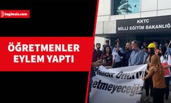 KTÖS ile KTOEÖS Öğretmenler Yasası'na aykırı hareket edilmesini protesto etti