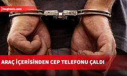 Araç içerisinden cep telefonu çaldı