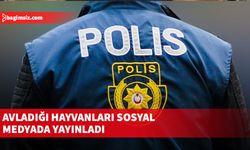 Avladığı hayvanları sosyal medyada yayınladı