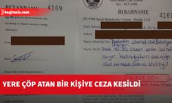 Yere çöp atan bir kişiye 4 bin 526 TL ceza kesildi