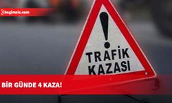 Trafik kazalarında üç kişi yaralandı...