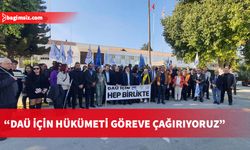 DAÜ’de örgütlü üç sendika Cumhuriyet Meclisi önünde eylem gerçekleştirdi