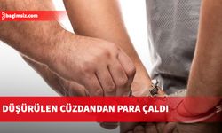 Düşürülen cüzdandan para çaldı