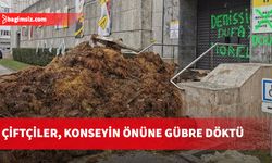 Fransa'da çiftçiler, Bölgesel Konseyin önüne gübre döktü