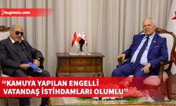 Töre, Engelliler Haftası dolayısıyla Kıbrıs Türk Engelliler Federasyonu Başkanı Derviş Yücetürk ve heyetini kabul etti