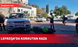 Lefkoşa’da korkutan kaza