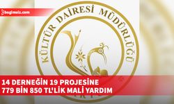 14 derneğin 19 projesine 779 bin 850 TL'lik mali yardım