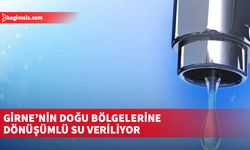 Girne’nin doğu bölgelerine dönüşümlü su veriliyor