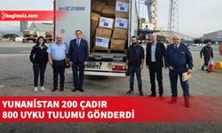 Yunanistan'dan Güney Kıbrıs'a çadır ve uyku tulumu yardımı