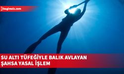 Su altı tüfeğiyle balık avlayan şahsa yasal işlem