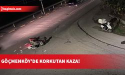 Araç motosiklete çarptı…