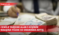 Cemile yardımı alan 5 kişinin maaşına yüzde 50 oranında artış yapıldı