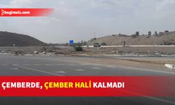 Hamitköy bölgesindeki çemberin bordür taşları kırılıp dağıldı