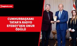 Cumhurbaşkanı Tatar, Türkiye’de yayın yapan Radyo Efebey’in Genel Yayın Yönetmeni Kaplan’ı kabul etti