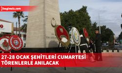 27-28 Ocak Şehitleri Cumartesi törenlerle anılacak