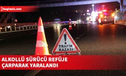 Araç takla atıp tavanı üzerinde durdu