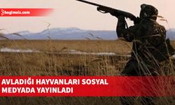 Avladığı hayvanları sosyal medyada yayınladı