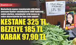 Kestane 325 TL, bezelye 185 TL, kabak 97,90 TL