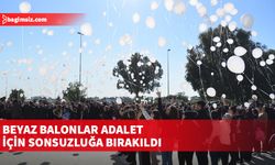 Gazimağusa'da beyaz balonlar adalet için sonsuzluğa bırakıldı