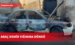 Lefkoşa’da korkutan yangın: Araç tamamen yandı