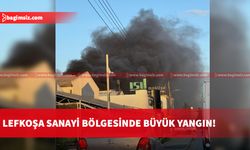 Lefkoşa sanayi bölgesinde büyük yangın!