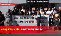 KTÖS ve KTOEÖS, öğretmene maaş kesintisini protesto etti