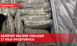 Sahipsiz valizde yaklaşık 17 kilo uyuşturucu