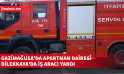 Gazimağusa’da apartman dairesi, Dilekkaya’da iş aracı yandı