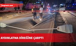 Aydınlatma direğine çarptı…