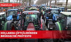 Hollanda çiftçilerinden Brüksel'de protesto