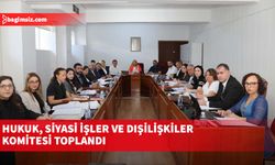 Hukuk, Siyasi İşler ve Dışilişkiler Komitesi toplandı