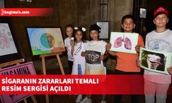 117 ilkokul ve ortaokul öğrencisinin hazırladığı sigaranın zararları temalı resim sergisi açıldı