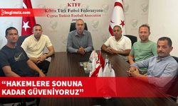 KTFF Başkanı Sertoğlu, KTFHGD Başkanı Muhtaroğlu ve bazı hakemlerle bir araya geldi