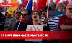 G7 zirvesinde Gazze protestosu